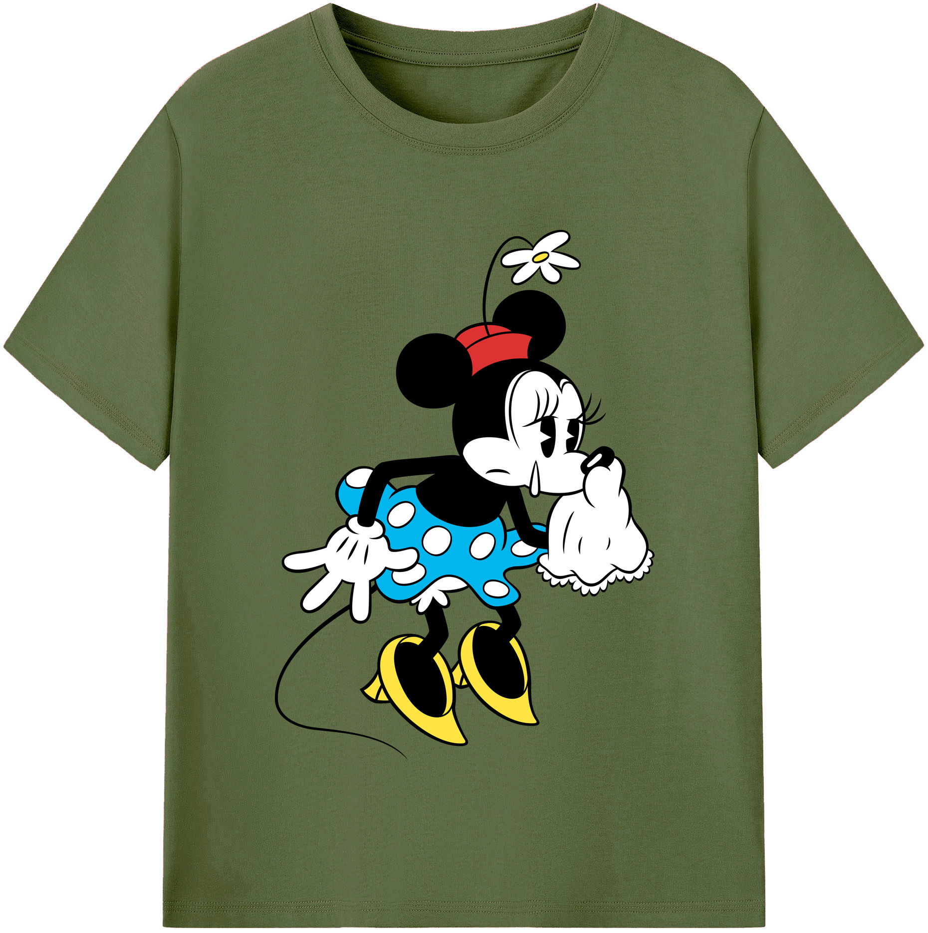（画像用） ミッキーマウス Mickey Mouse 綿100％半袖Tシャツ（フロントプリント）